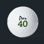 golf Par 40th birthday party golfer birthday Golf Balls<br><div class="desc">golf Par 40th birthday party golfer birthday Golf Balls</div>