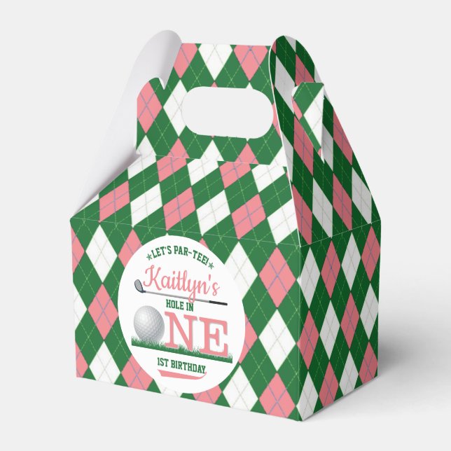 Golf PAR-TEE 1st Birthday Favour Box (Front Side)