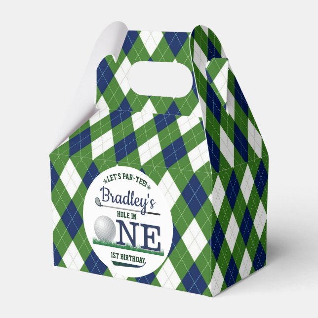 Golf PAR-TEE 1st Birthday Favour Box (Front Side)