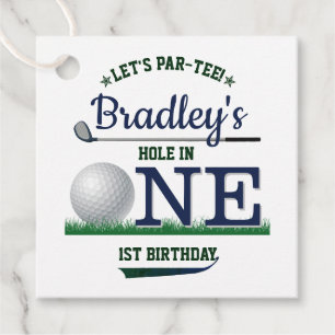 Golf PAR-TEE 1st Birthday Favour Tags