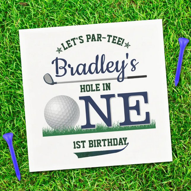 Golf PAR-TEE 1st Birthday Napkin (Creator Uploaded)