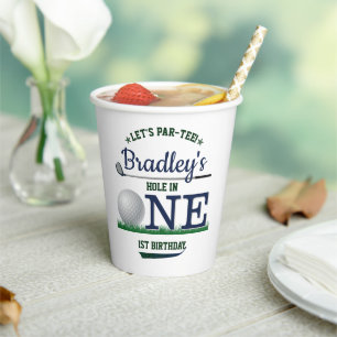 Golf PAR-TEE 1st Birthday Paper Cups