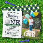 Golf PAR-TEE 1st Birthday Photo Invitation<br><div class="desc">Celebrate in style with these trendy birthday invitations. The design is easy to personalise with your special event wording and your guests will be thrilled when they receive these fabulous invites.</div>