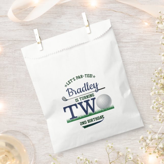 Golf PAR-TEE 2nd Birthday Favour Bags (Clipped)