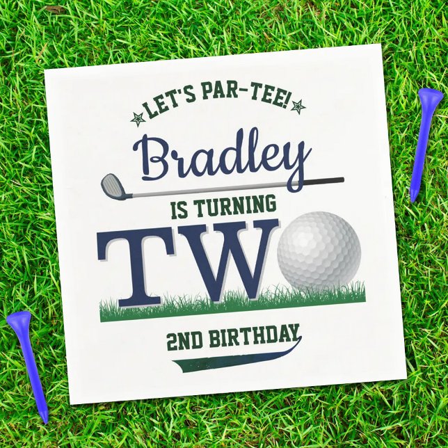 Golf PAR-TEE 2nd Birthday Napkin (Creator Uploaded)