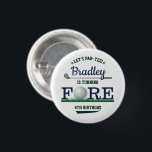 Golf PAR-TEE 4th Birthday 3 Cm Round Badge<br><div class="desc">Celebrate in style with these fun and very trendy 4th birthday buttons. The design is easy to personalise with your special event wording and your guests will be thrilled when they see these fabulous buttons. Matching items can be found in the collection.</div>