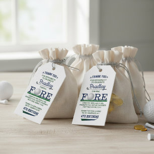Golf PAR-TEE 4th Birthday Gift Tags