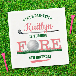 Golf PAR-TEE 4th Birthday Napkin