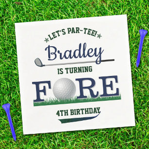 Golf PAR-TEE 4th Birthday Napkin