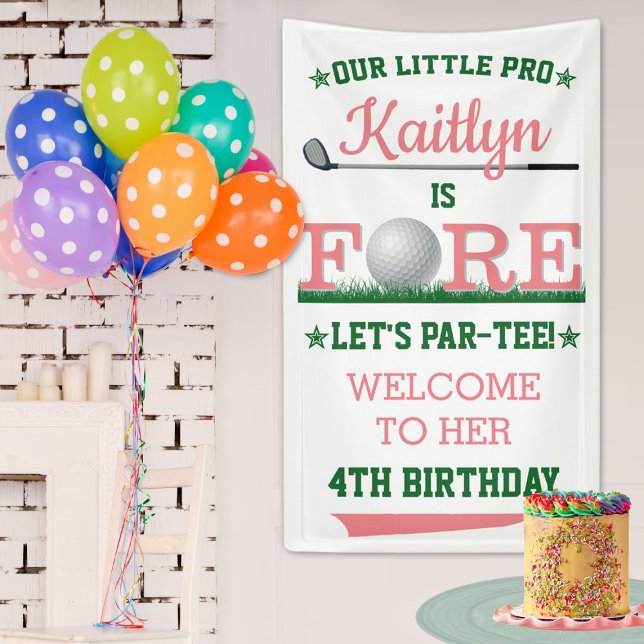 Golf PAR-TEE 4th Birthday Welcome Banner (Creator Uploaded)