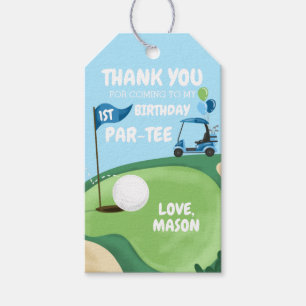 Golf Par-Tee Hole Golfing Boy Birthday Thank You   Gift Tags