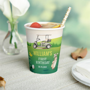 Golf Par-Tee Hole in One Boy Birthday Paper Cups