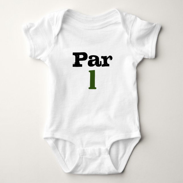 Golf Par tee one year old for baby golfer birthday (Front)