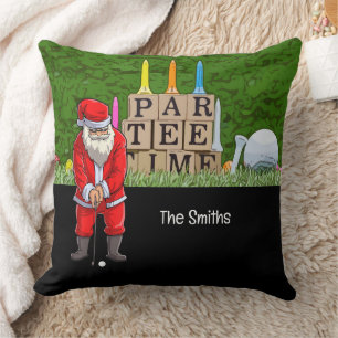 Golf Par tee party Santa Claus Christmas Squad Cushion