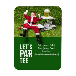 Golf Par tee party Santa Claus Christmas Squad Magnet