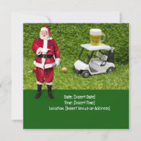 Golf Par tee party Santa Claus Christmas Squad