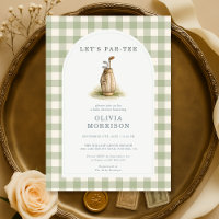 Golf Par-Tee Sage Green Gingham Baby Shower