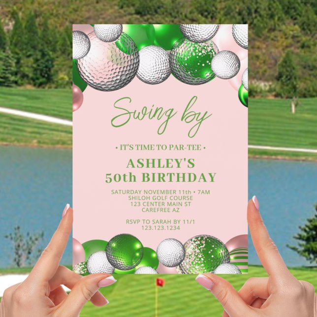 Golf Partee 50th Birthday Invitation (Creator Uploaded)