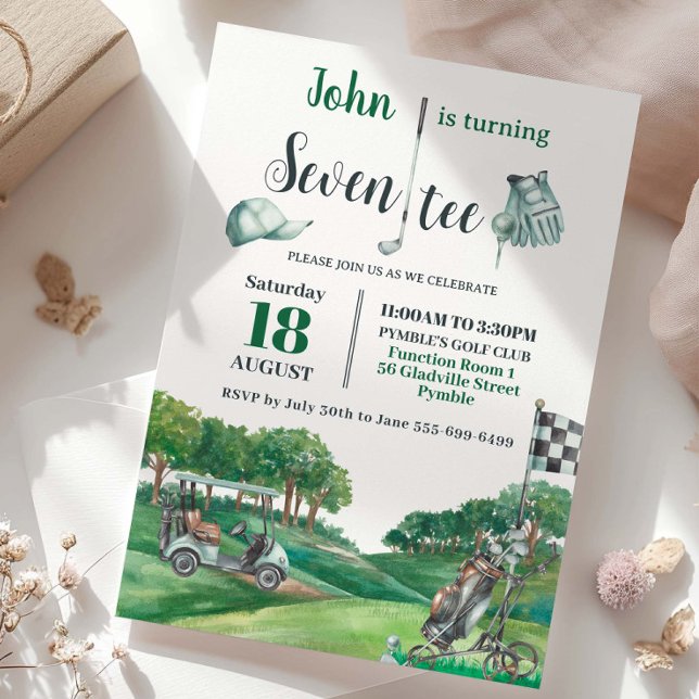 Golf Party 70th Birthday Turning Sixty   Invitation (Creator Uploaded)