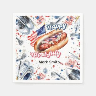 Golf Party American 4th July  Napkin