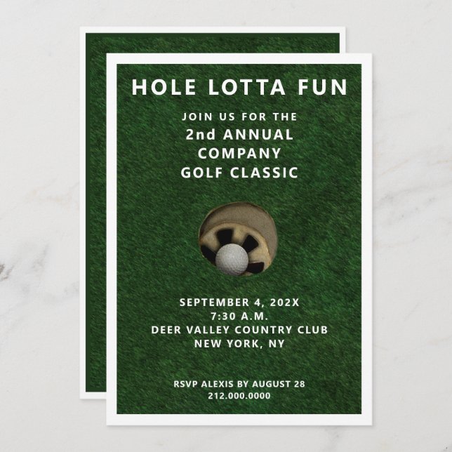 Golf Party Event Invitation (Front/Back)