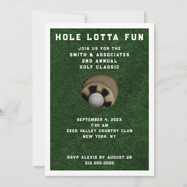 Golf Party Event Invitation (Front)