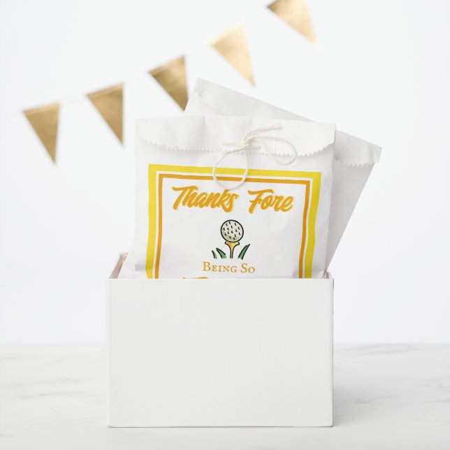 Golf Party Favors Yellow to Personalize Favour Bags (Party)