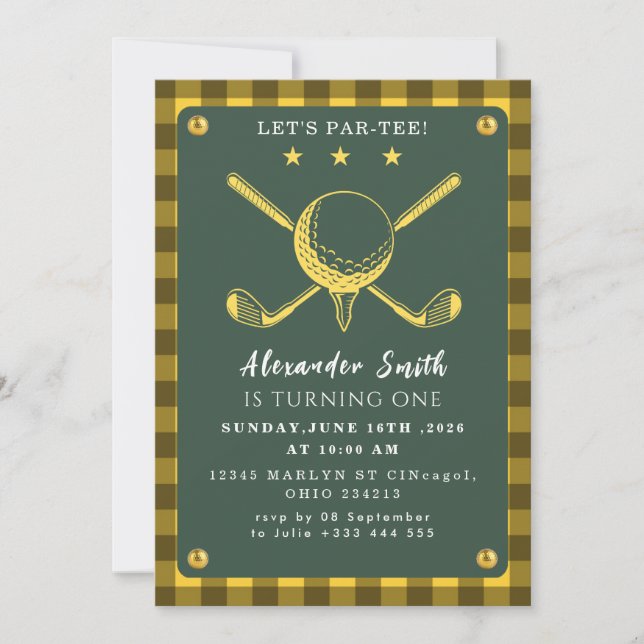 Golf Party Invitation (Front)
