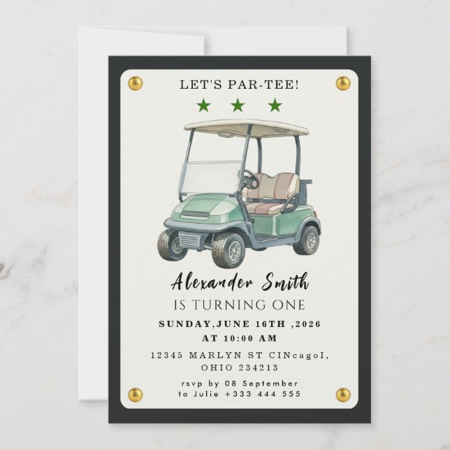 Golf Party Invitation (Front)