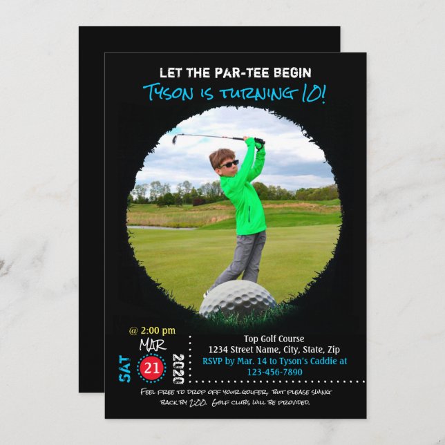 Golf Party Invitation (Front/Back)