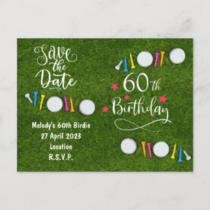 Golf Party invitation Save the Date 60th Birthday