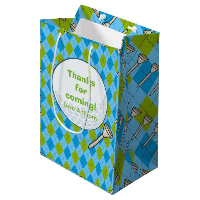 Golf Party Medium Gift Bag (Front Angled)