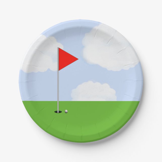 Golf Party Paper Plate (Front)
