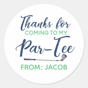 Golf Party Thank You Sticker