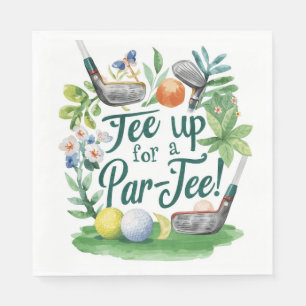 Golf party themed for golfer napkin