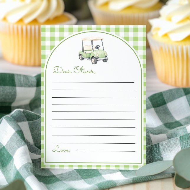 Golf Party Time Capsule Note Message Card (Creator Uploaded)