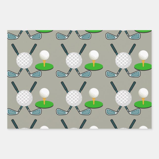 Golf Pattern Wrapping Paper (Front 3)