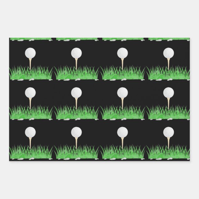 Golf Pattern Wrapping Paper (Front 3)