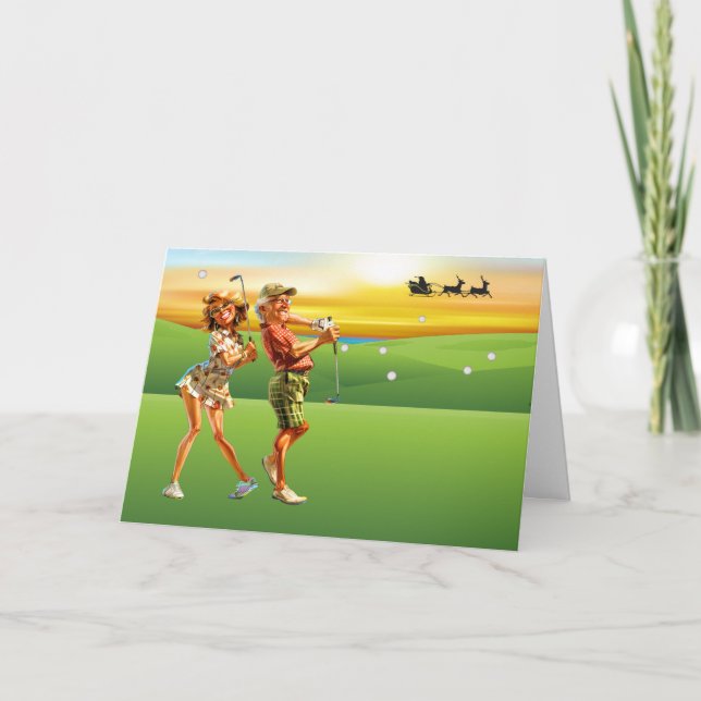 GOLF Personal or Business Christmas Card (Front)