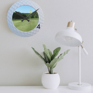 Golf Photo Always Fore Funny Clock for Golfers