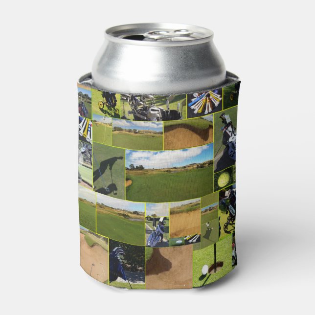 Golf Photo Collage, Can Cooler (Can Front)