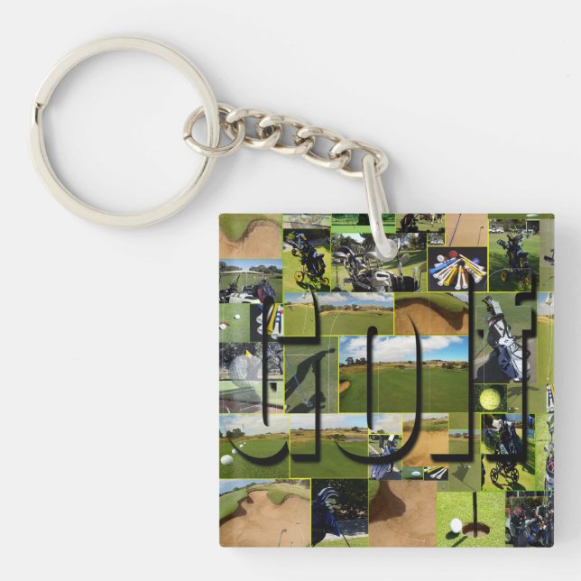 Golf Photo Collage, Key Ring (Front)
