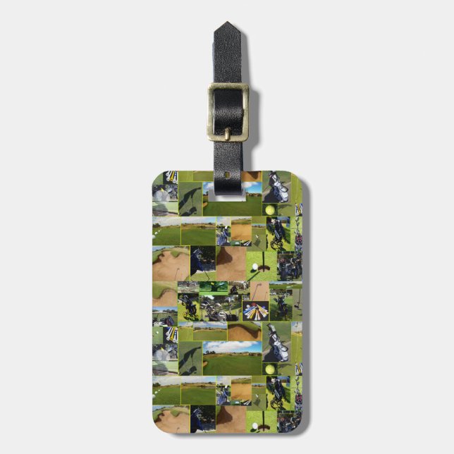 Golf Photo Collage, Luggage Tag (Front Vertical)