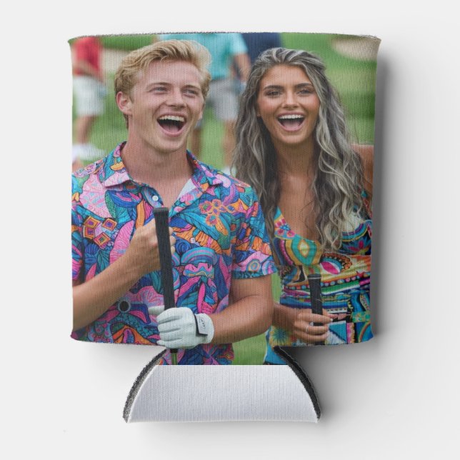 Golf Photo Customize Personalize Can Cooler (Front)