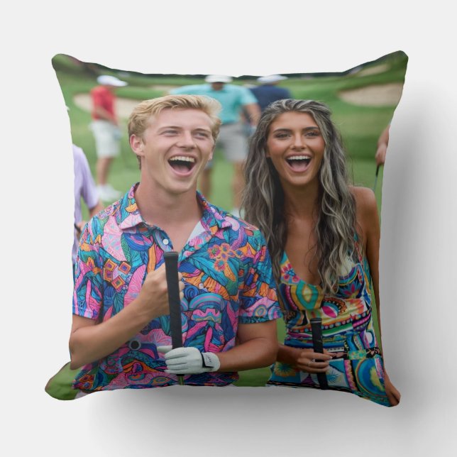 Golf Photo Customize Personalize Cushion (Front)