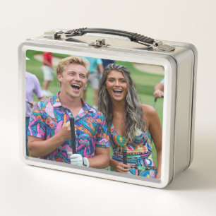 Golf Photo Customize Personalize Metal Lunch Box