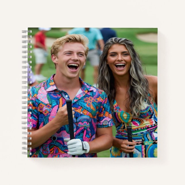 Golf Photo Customize Personalize Notebook (Front)