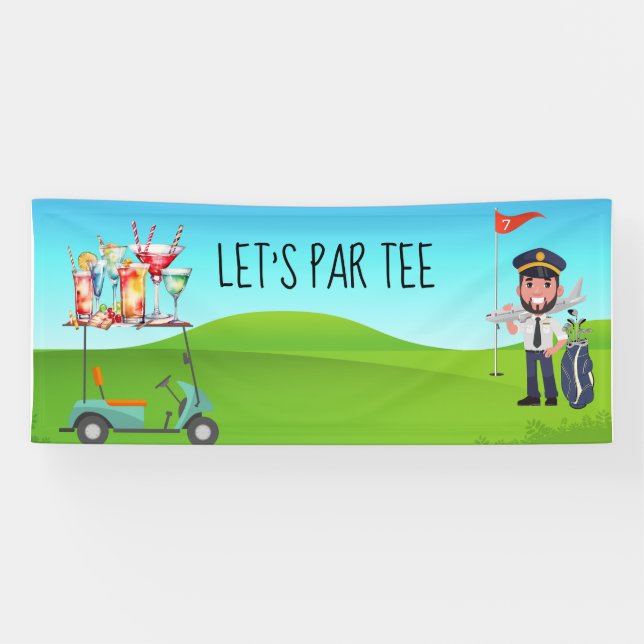 Golf Pilot Let’s Par tee  Banner (Horizontal)
