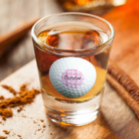 Golf Pink Argyle Personalised Shot Glass