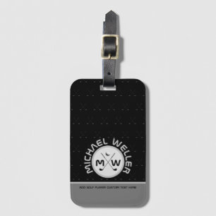 golf player baggage luggage tag